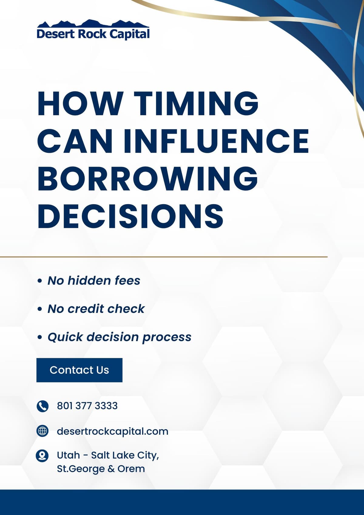How Timing Affects When People Choose to Take a Loan