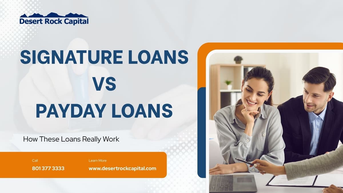 How Signature Loans Differ From Traditional Payday Loan Structures